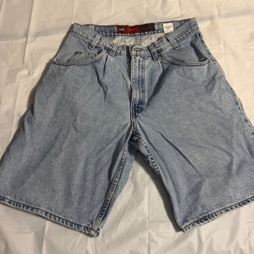 Levi's Mens SilverTab Loose Fit Denim Shorts 33 Light Wash Baggy 90s USA Vintage